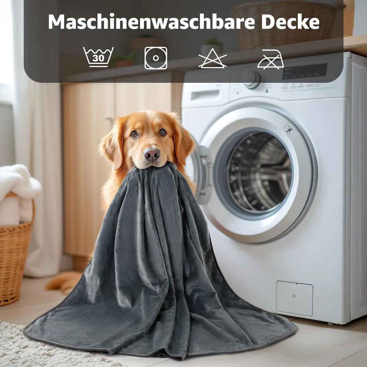PICK FOR LIFE Manta impermeable manta de amor manta reversible de franela para perros manta de viaje para exteriores para sofá cama asiento de coche gris, 203 x 229 cm