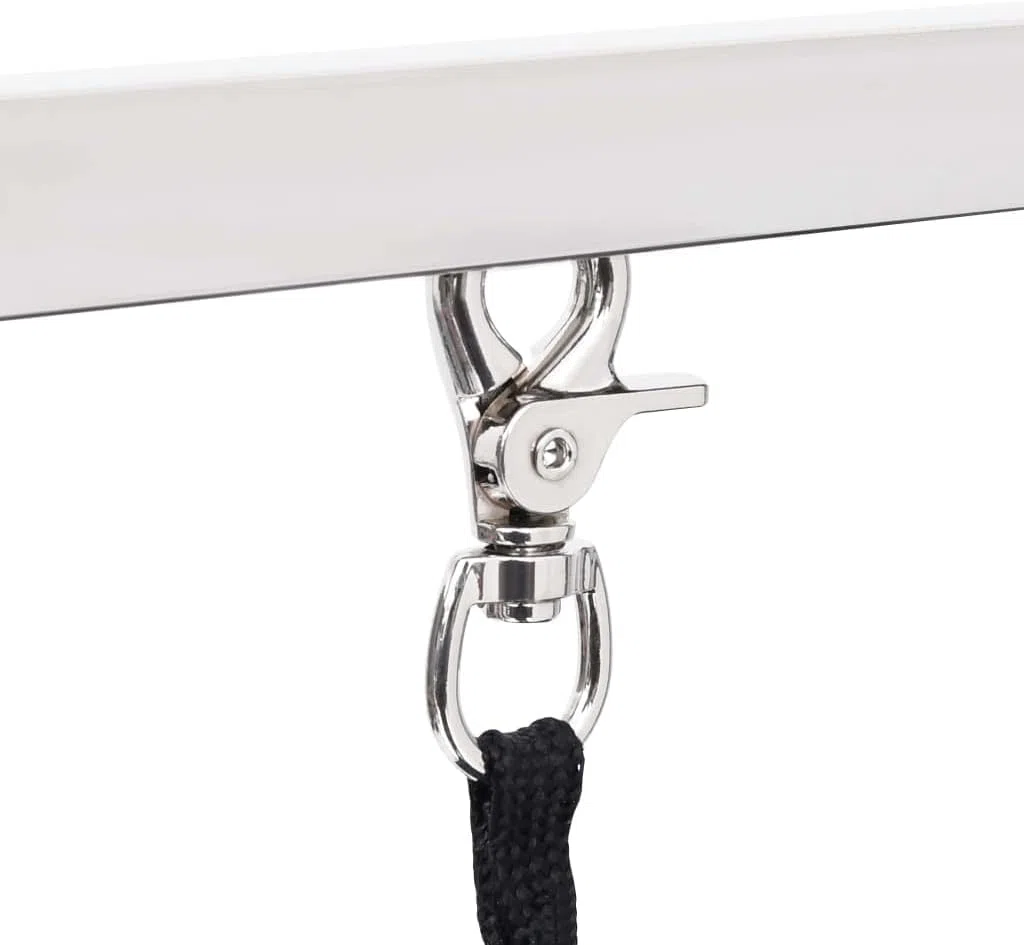 Mesa de aseo plegable de altura ajustable para perros y gatos, mesa de aseo profesional, 90 x 60 x 76 cm, color negro