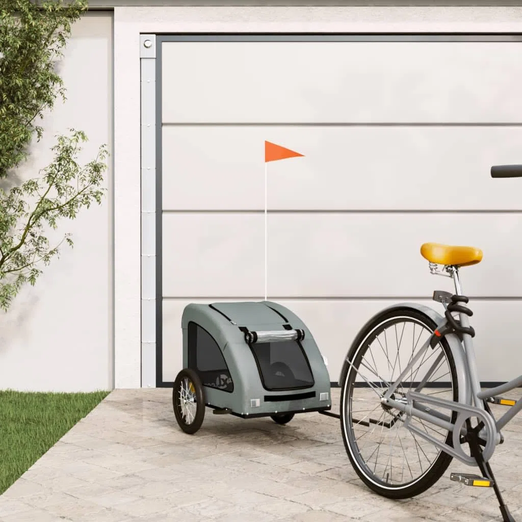 robusto marco de acero y está hecho de tela Oxford bicycletrailer-9394-dyq-231229-cuatro