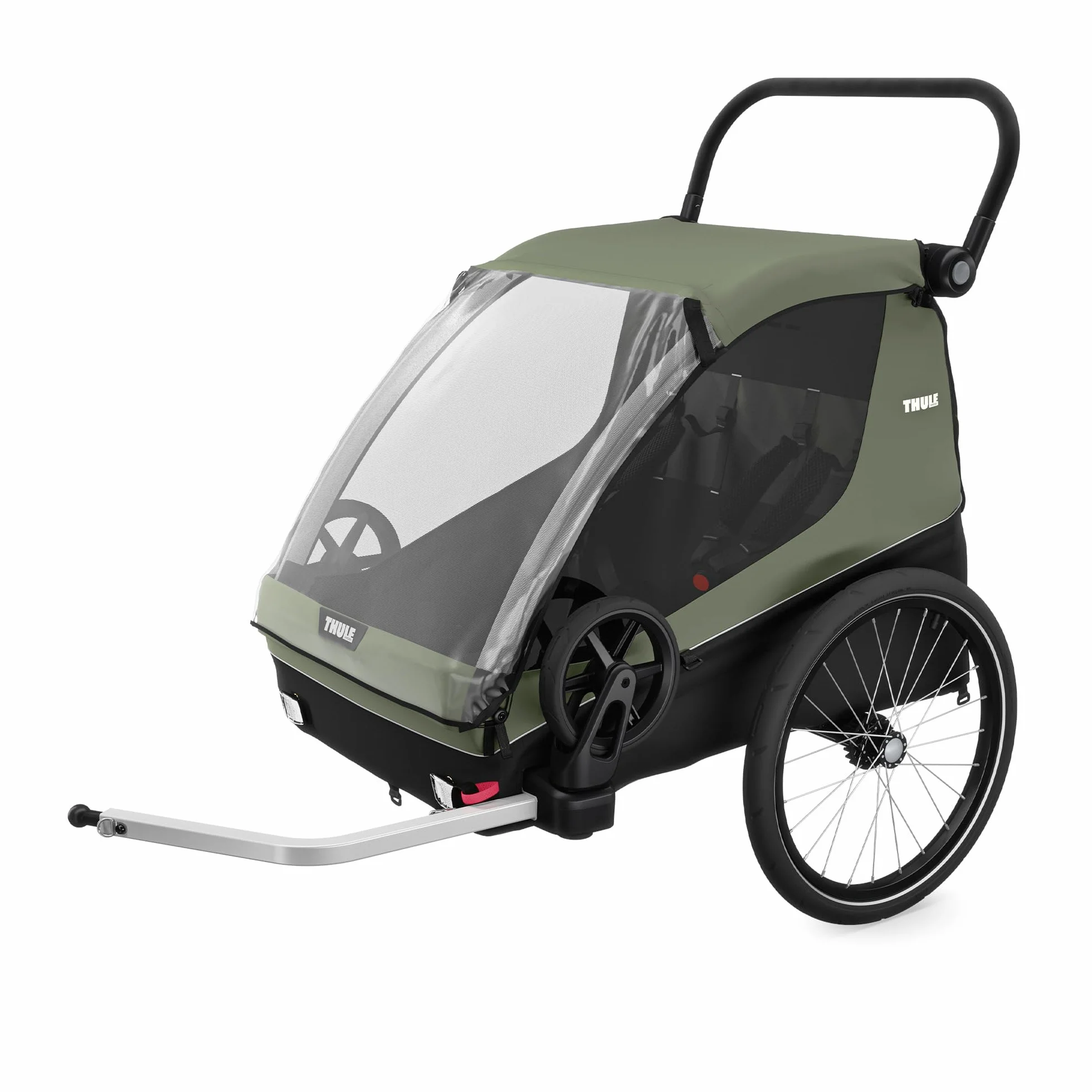 Thule Courier - Remolque de Bicicleta para niños y Perros, Color Verde