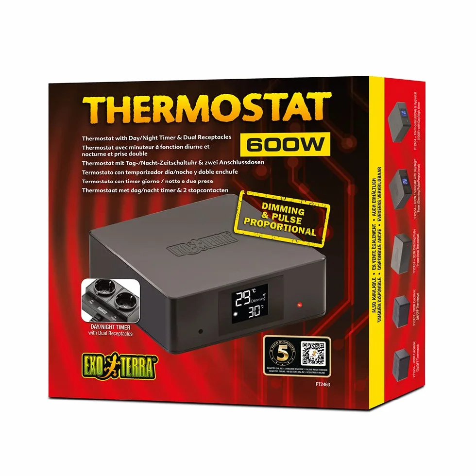 Termostato Dual Programable Exo Terra para terrarios, 600w