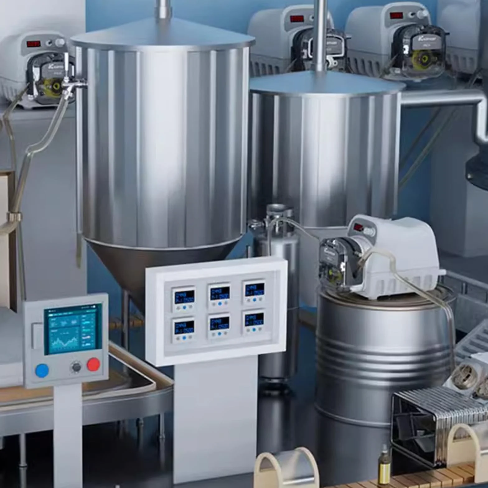 Bomba Peristáltica Inteligente, Bomba Dosificadora De Líquidos De Laboratorio, con Pantalla Digital, Interruptor De Avance Y Retroceso, Caudal 1500 Ml/min, Admite Succión Trasera