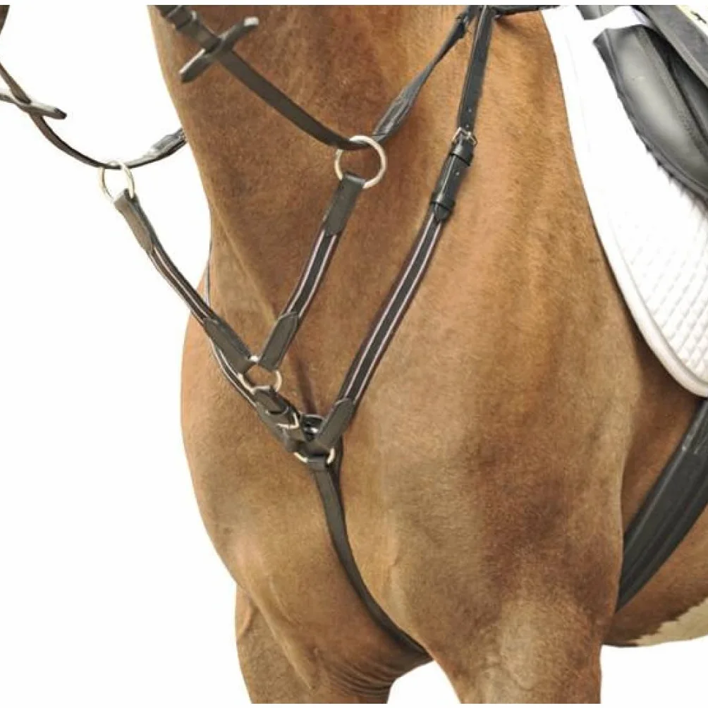 HKM Breastplate with Martingale Fitting Silver.
