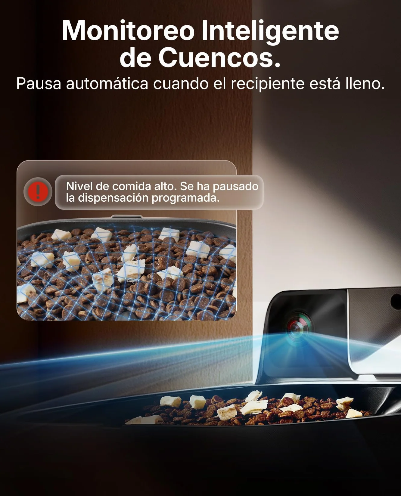 PETKIT Nuevo Comedero Gato Automatico con Cámara, Reconocimiento de Varios Gatos, 2.4G & 5GHz WiFi, Doble Tolva 5L Dispensador Comida Gatos/Perros, 1080P HD, Función AI, Cuenco de Acero Inoxidable