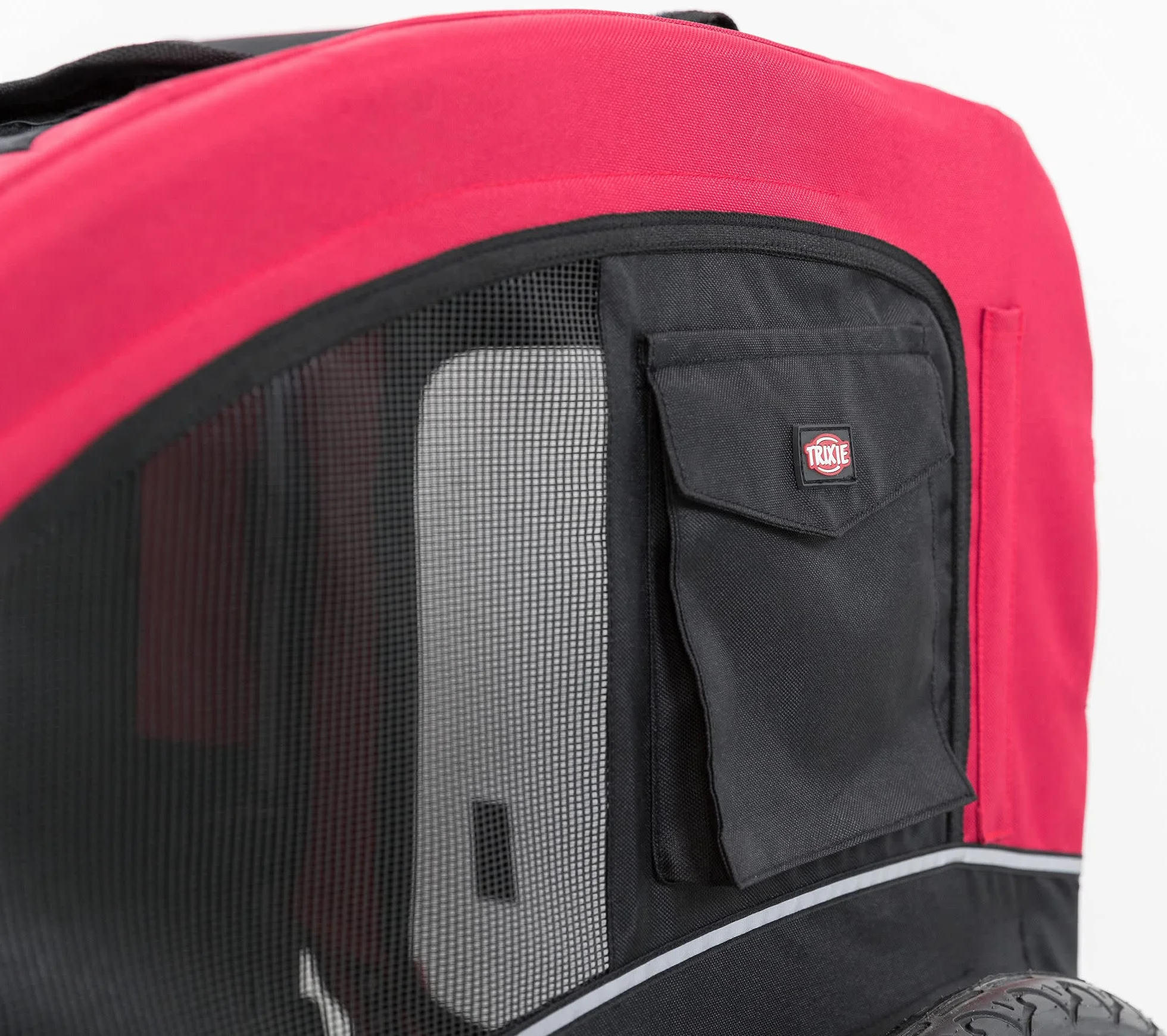 Tráiler Bicicleta, M, 43×45×73 cm, Rojo/Negro