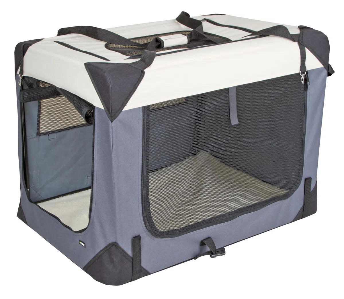 KERBL PET Caja de Viaje Journey, 70 x 52 x 52 cm, Color Gris/Beige